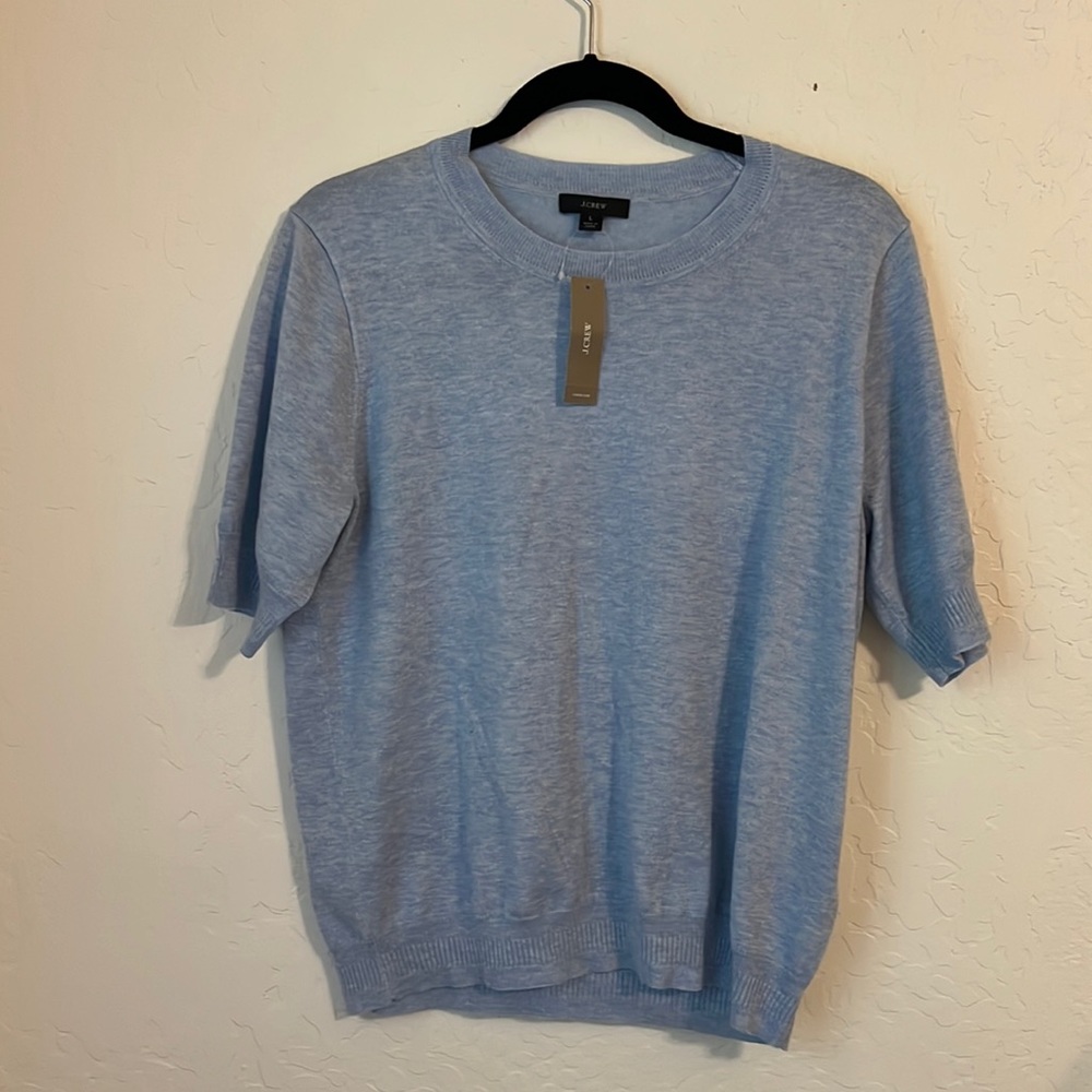 J Crew Silk blend shirt L NWT